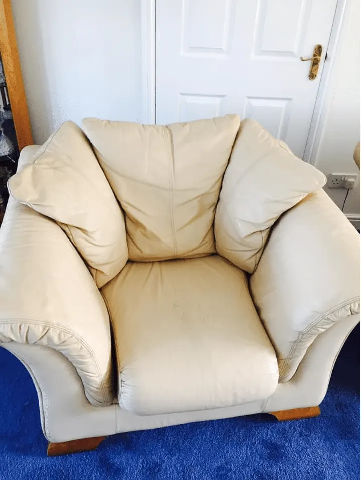 The same armchair looking fresh after cleaning